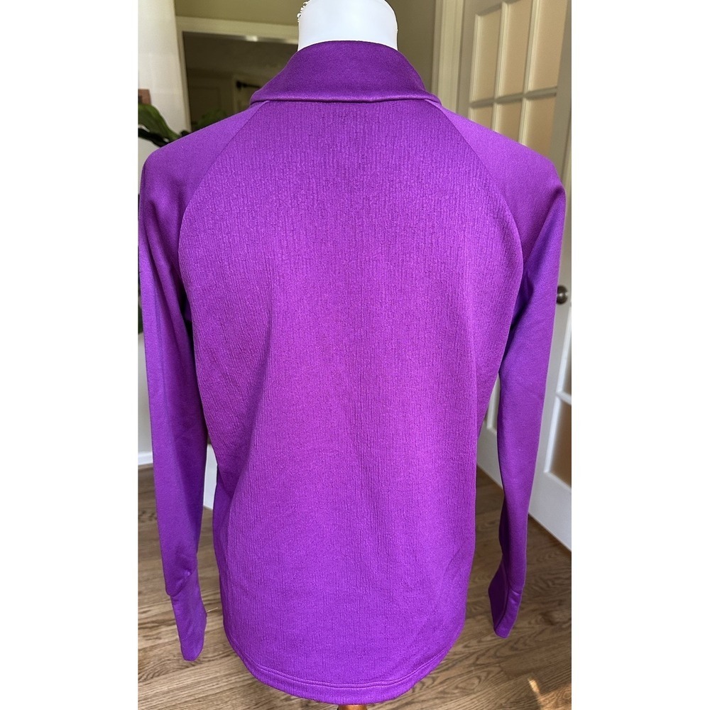 Nike Dri-Fit Women's Purple Quarter Zip Pullover Long Sleeve Top Size S - Picture 7 of 7